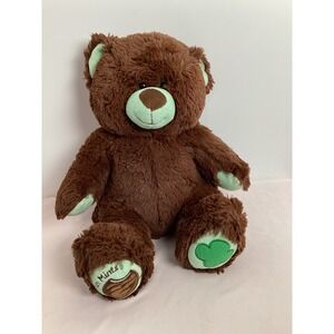 Build A Bear GIRL SCOUTS THIN MINTS Teddy Bear Brown Green Plush Green Eyes-EUC!